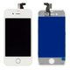 Дисплей для Apple iPhone 4, белый, с рамкой, High Copy Превью 1