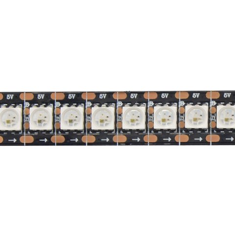 Світлодіодна стрічка RGB SMD5050, WS2813 (чорна, з управлінням, IP20, 5 В, 144 діодів/м, 1 м) Прев'ю 2