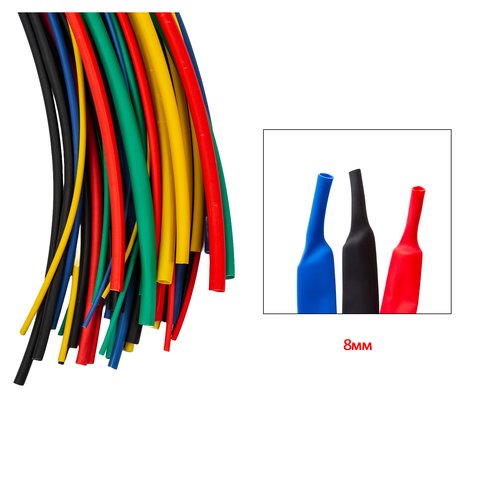 Tubo termorretractil, 1 m, 8.0 mm, azul Vista previa  1