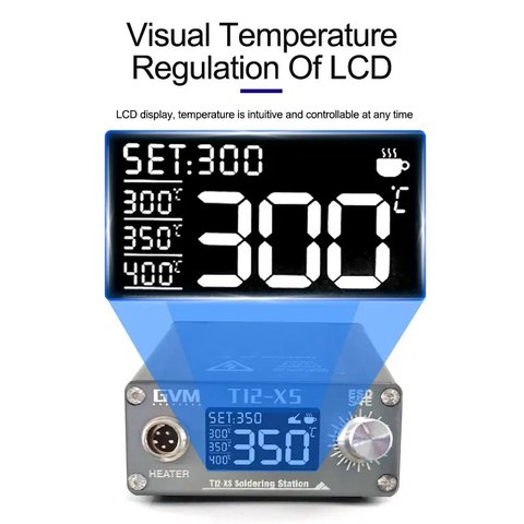 Estación de soldadura GVM T12-XS, digital, 72W Vista previa  3