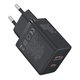 Сетевое зарядное устройство Baseus Cube, 30 Вт, Power Delivery (PD), Fast Charge, черный, 2 порта, #P10111404113-00 Превью 1