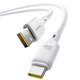 Cable USB Baseus Silky, USB tipo-A, USB tipo C, 100 cm, 100 W, blanco, de silicona, #P10377703213-00 Vista previa  1