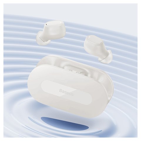 Headphone Baseus Bowie EZ10, (wireless, white, with charging case, with cable) #A00054300226-Z1 Preview 4
