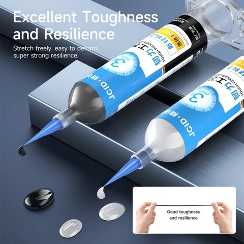 Glue JCID TP-030B, (polyurethane, black, quick drying, for gluing back covers, for display frames, 30 ml) Preview 5