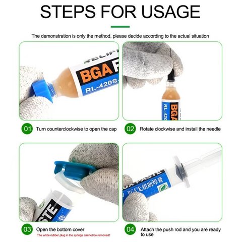 Fundente en pasta RELIFE RL-420S-UV, 10 ml Vista previa  2