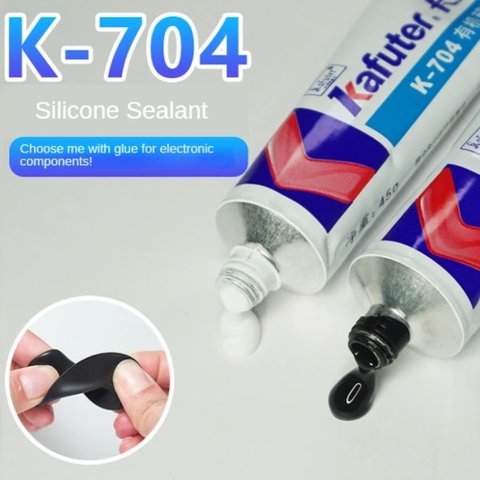 Adhesivos sellador Kafuter K-704B, 45 g, negro, semiespeso Vista previa  1