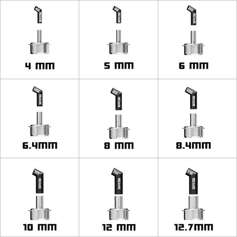 Boquilla para pistolas de aire Mechanic 861 Diagonal, curvada, 9in1, 4mm/5mm/6mm/6.4mm/8mm/8.4mm/10mm/12mm/12.7mm Vista previa  3