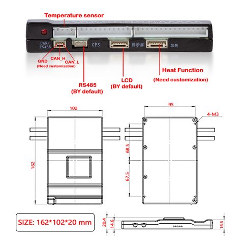 BMS-контролер JIKONG JK-B2A20S20P, 200 A, для LiFePO4/Li-ion/LTO акумуляторів Прев'ю 4