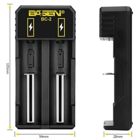 Зарядное устройство Basen BC-2, для Li-ion аккумуляторов, вход 5В 1A Превью 1