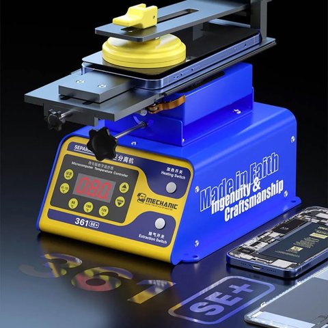 Пристрій для розклеювання дисплейного модуля (сепаратор) Mechanic 361 SE+, з вакуумним насосом, 360° 400W Прев'ю 1