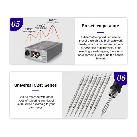 Паяльна станція GVM T245, цифрова, 130 Вт Прев'ю 9