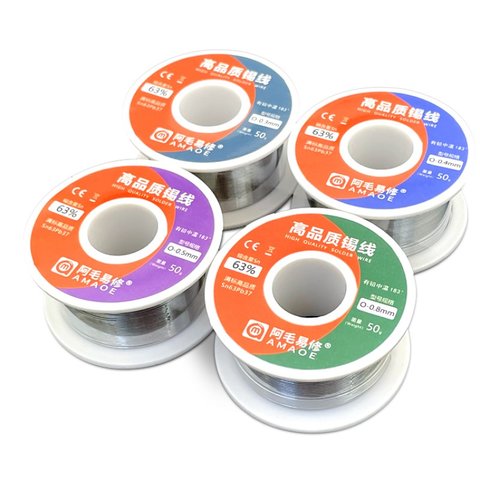 Припой Amaoe 6337-O, Sn 63% , Pb 37%, 0,8 мм, 50 г Превью 2