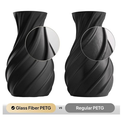 Філамент для 3D-принтера ELEGOO PETG-GF Black, 1 кг Прев'ю 1